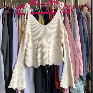 Flare Sleeve Knit Tank Top
